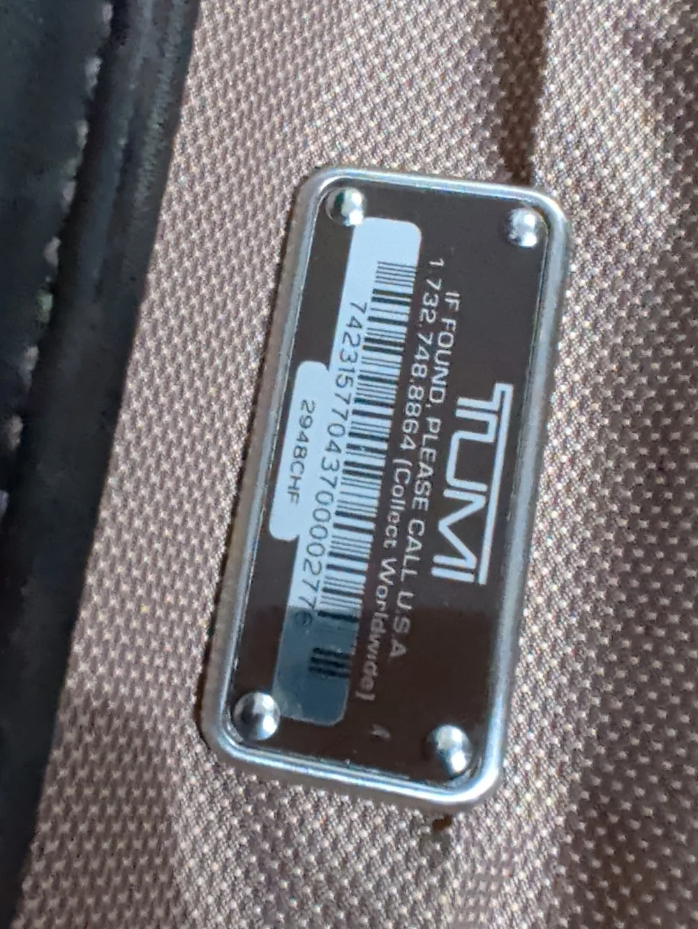 Tumi Dark Brown Leather Messenger Bag with Shoulder Strap
